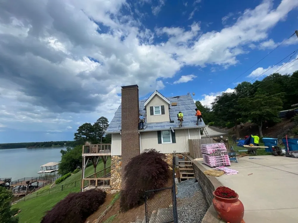Storm damage roof restoration completed in the Hickory, NC area
