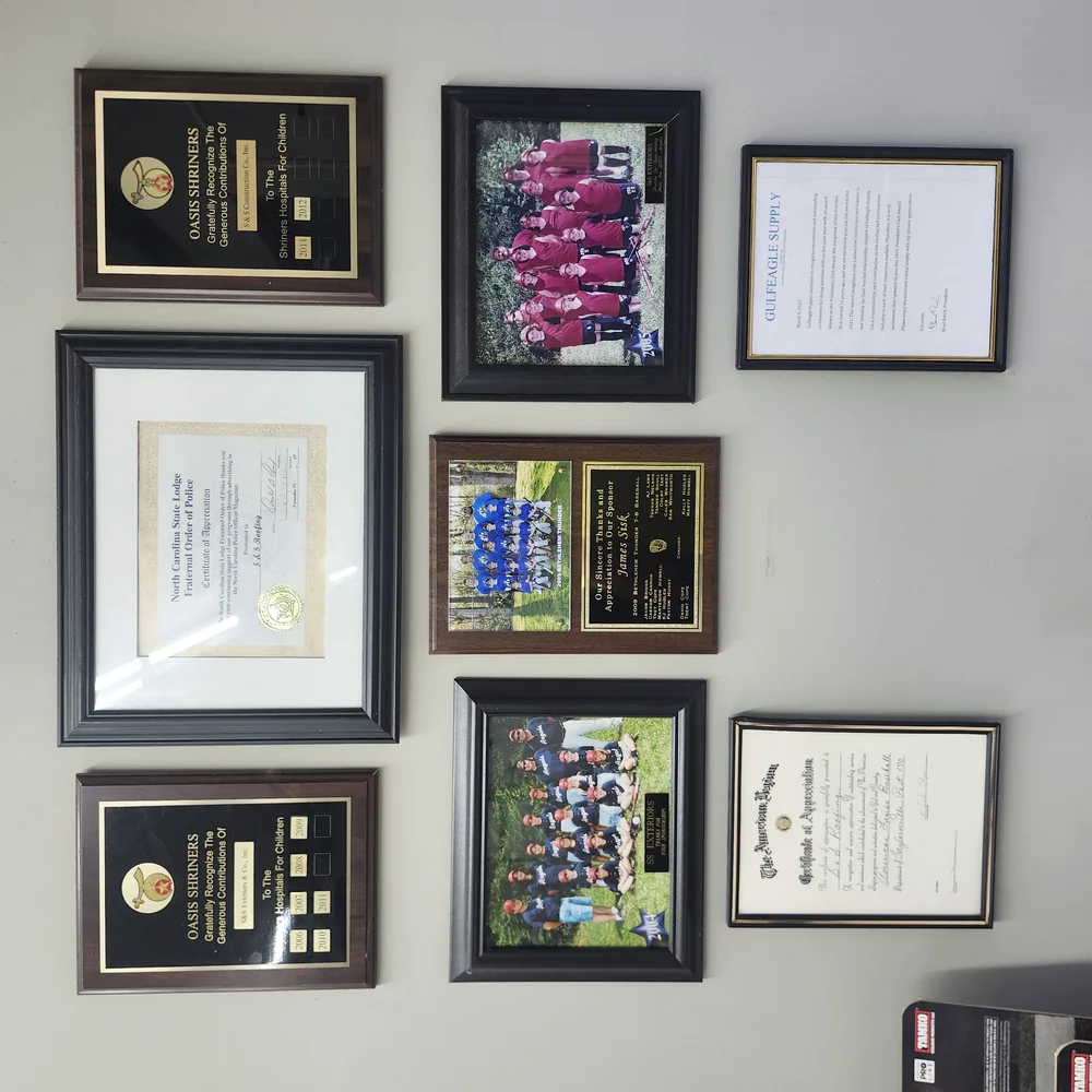 Recognition of S&S Roofing contributions to Shriners Hospitals for Children